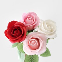 블루밍앤미 장미 비누꽃 (soap flower)-1P, 연핑크