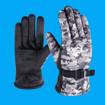 남성 여성 스키 보드 패딩 기모 장갑 아웃도어 작업 미끄럼방지 글러브, 그레이