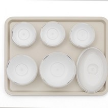 진성 삼광 단체급식 학교 병원 환자용 플라스틱 직사각 PC쟁반 트레이, 베이지