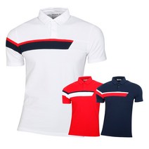 LN.GOLF 남성 가슴배색 반팔 티셔츠 CTLN2024
