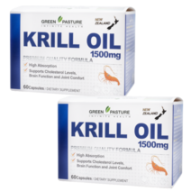 [그린파스처] 다리혈액순환제 지방분해 초임계크릴오일 1500mg 60캡슐 2개