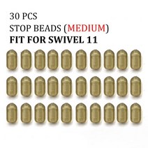 30pcs 잉어 낚시 액세서리 회전 정지 비즈 리드 피더 리그 태클 실행 엉킴 방지 슬리브 정지, 중지 구슬-m