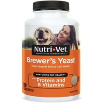 개를 위한 nutri-vet 브루어스 효모 및 마늘 씹을 수 있는 정제 | 면역 체계와 건강한 피부를 지원하도록 공식화된 수의사 코트 | 500 씹어먹는 정제, 500카운트