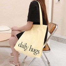 잔스클럽 여성 20대 데일리 가방 레터링 에코백 캔버스 숄더백 10대 초반 나들이룩 여자 숄더캔버스백