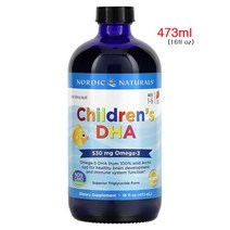 노르딕내츄럴스 칠드런스 DHA 어린이 오메가-3 530mg 스트로베리, 1개, 473ml