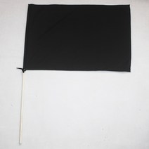 청기 백기 깃발 40x60cm 응원 홍기 깃발춤 청기백기 게임 나무막대기, 1개, 흑기(40x60cm)