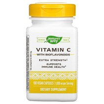네이쳐스웨이 비타민 C 바이오플라보노이드 엑스트라스트렝스 1000mg 100 비건캡슐, 3병, 100개