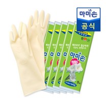[마미손] 마미손 식품전용 고무장갑(소형) 화이트 x5개, 5개
