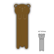우표책 새로운 책갈피 곰 머리 금속 절단 다이 클립북 스탬프앨범 장식 양각 diy 종이 카드, s