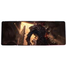 롤 LOL 디자인 마우스 패드 79종 시리즈 리그 오브 레전드 장패드 3mm 두께, 800x300mm + 3mm개, 초콜릿 색상 루시안