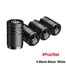 자동차부품 AUTCOAT 4 개/대 자동차 타이어 밸브 모자 해골 휠 공기 스템 캡 스타일링 먼지 커버, 13 4-Black-Black White