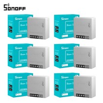 SONOFF MINIR2 WiFi DIY 스마트 스위치 eWelink app를 통한 2 웨이 Moudle Alexa Google 홈으로 무선 원격 제어 작업, [06] 6 pieces