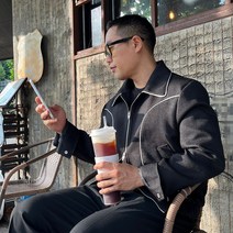 남자트위드자켓 파이핑 남자크롭자켓