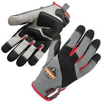 Ergodyne 에르고다인 미디엄 ProFlex 폴리에스터 네오프렌 절단 방지 장갑 Armortex 테나 그립 코팅 그레이 710CR