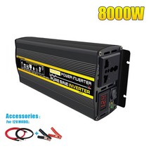 파워뱅크 캠핑 차박 인버터 12v 220v 순수 사인파 인버터 dc 12v ac 220v 3000w 4000w 6000w 8000w 전원 은행 변환기 태양 광 인버터, 교류 220v 230v 50hz