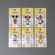디즈니 패브릭 와펜 미키마우스 미니마우스 도널드덕 데이지 칩 데일