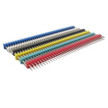 아두이노 키트 코딩 입문 교육 보드 점퍼선 60/30Pcs 더블 행 2.54mm 피치 40 핀 2x40 남성 Breakable 헤더, 01 30Pcs
