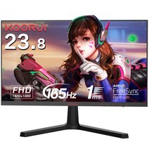 KOORUI 게이밍 모니터 24인치 풀 HD VA 비광택 1ms 165Hz FPS RTS용 DCI-P3 85% 내장 AMD FreeSync™ NVIDIA G-SYNC 대응 기울기 조절 HDMI X2 DP VESA 블루 라이트 경감 모니터 24E4