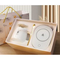 티타임 스승의날 부모님 선물 온도유지 컵받침 컵워머 스푼세트 명절효자템, 그린(선생님감사선물)컵워머55도+향차+선물박스