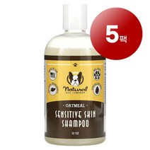 리암마켓 Natural Dog Company 내추럴 독 민감한 피부 강아지 고양이용 오트밀 샴푸 향료 무함유 355ml 1팩, 5팩