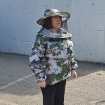 벌옷 벌작업 보호복 모자 양봉옷 양봉 작업복 방충복 벌초옷 안전보호복, 벌 작업복(국방색), 1개