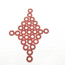특수 와샤100Pcs M2 M2.5 M3 M4 M5 M6 M8 스틸 플랫 패드 절연 와셔 빨간색 종이 중간 가스켓 스페이서 HW0, 03 M4 (100PCS)