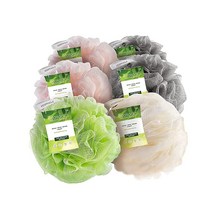EcoTools 섬세한 목욕 스폰지 바디 스크러버 루파 6팩, 각질 제거 스폰지 6개