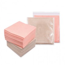 킴스팜팜 물결행주(중)33x35cm (벌크/반포장/완포장)50장 레드오렌지/브라운 홍보용 판촉용 행사용, 브라운_벌크