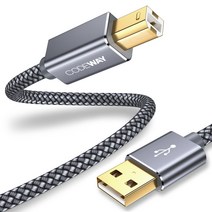 [usb2lan네트워크프린터] 코드웨이 USB AB 연결 선 프린터 케이블, 5M