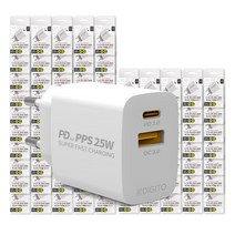 디지토 C타입 고속 급속충전기 PD PPS 멀티충전기 핸드폰 휴대폰 아이폰 12 13 14 pro max mini 갤럭시 s22 플러스 울트라 초고속 25W충전기 어댑터 선X, 80개 (개당가격 9,758원)