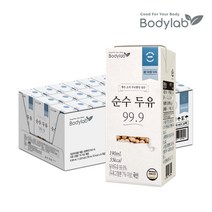 바디랩 무가당 국산콩 순수두유 99.9 190ml 24팩 x1박스 비건인증