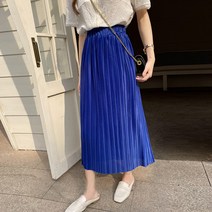 다이뻐 DAIBBU 리틀깽스 빅사이즈 데일리 여름휴가패션 시원한 주름 플리츠 H라인 롱스커트