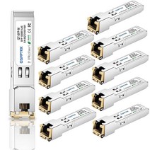 QSFPTEK 시스코 SFP-10G-T-S 유비퀴티 UF-RJ45-10G 넷기어 미크로틱 디링크 슈퍼마이크로 TP-Link 링크시스 CAT6A/용 10GBASE-T SFP+ to, 10 Pack_1000Base-T 100m