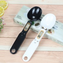 디지털 전자저울 스푼 플라스틱 컵 잡곡 베이킹 스푼 밀가루, 화이트 500g/0.1g