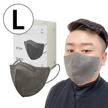 KF94 맘편히 새부리형마스크 100매 특대형 대형 초등학생용 소형, 맘편히 특대형 L 회색 100매