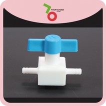 테프론 밸브 콕크 PTFE Valve CW.016.703.2 Straight (2-WAY Stopcocks), 1개