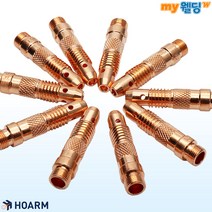 호암 티그 TIG 용접 토치 부품 알곤 콜릿바디 350A 1.0~4.0mm (10개입), 1.6ø