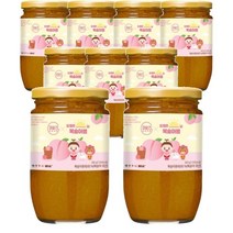 복음자리 입짧은햇님 복숭아챔 잼 460g 과일 청 퓨레 토스트 소스 홈카페 라떼 만들기, 9개