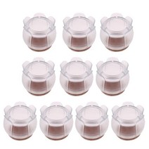QDY 미끄럼 방지 고무 바닥 보호대 캡 팁 패드 10팩, 둥근 다리 40-47mm