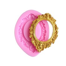 모양틀 입체 두꺼운 월병 레트로 사진 프레임 모양 퐁당 케이크 실리콘 금형 과자 초콜릿 금형 케이크 사탕 비스킷 금형 베이킹 도구 몰드 가정용 베이킹, q091