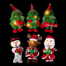 [튜브미니어처] 댄싱트리 크리스마스 춤추는 산타 인형 캐롤나오는 장난감 틱톡 인싸템, 트리(기본)