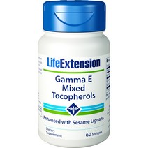 Life Extension 감마 E 믹스드 토코페롤스 소프트젤, 60개입, 1개