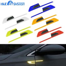 차량용 카본반사스티커 테이프 차량 에폭시 리플렉터, (G타입)백미러라인 카본옐로우