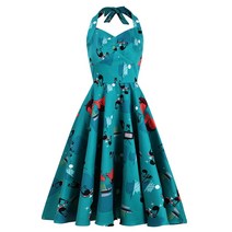 오드리햅번 스타일 원피스 xmas summer dress casual print 50s