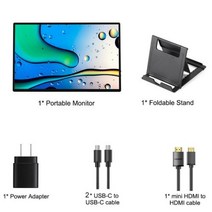 16 인치 25K 144Hz 휴대용 터치 보조 모니터, With foldable stand+JP 플러그