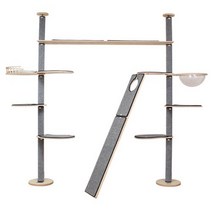 [럭시캣] 브릿지 캣 폴 프리미엄/캣폴/원목캣폴/캣타워/원목캣타워, 없음