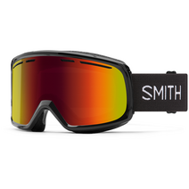 스미스 스노우고글 Range Low Bridge Fit Goggles, Black/Red Sol-X Mirror