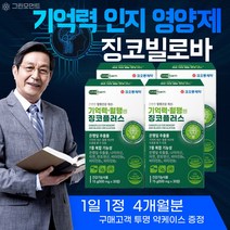 기억력개선 두뇌 에 좋은 징코빌로바 기억력 혈행개선 50대 60대 중년 갱년기 플라보놀배당체 비타민B1 B2 B6 아연 판토텐산 함유 인지력 저하 혈관건강 에 좋은 기능성 징코