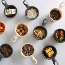 전자레인지용 손잡이 앞접시 그릇 5개, 그레이-5P
