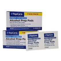 [정품] TOPCO 알코올 준비 패드 (800개), 400 Count (Pack of 2)